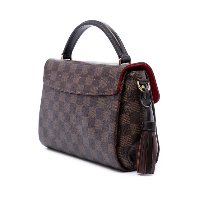 Brown Louis Vuitton Damier Ebene Croisette Satchel in Brown Canvas from Designer Revival, photo 2 of 2
