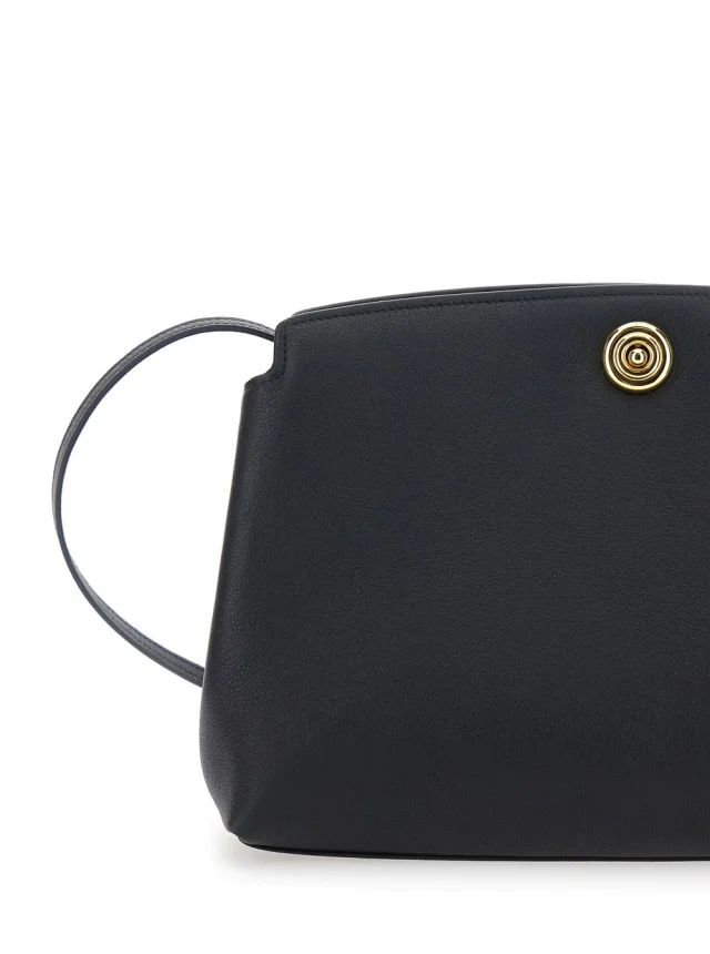LIFFNER Black Clutch with Clasp Closure in Grained Leather Women in Black 100% Calf, photo 9 of 10 from Gaudenzi Boutique
