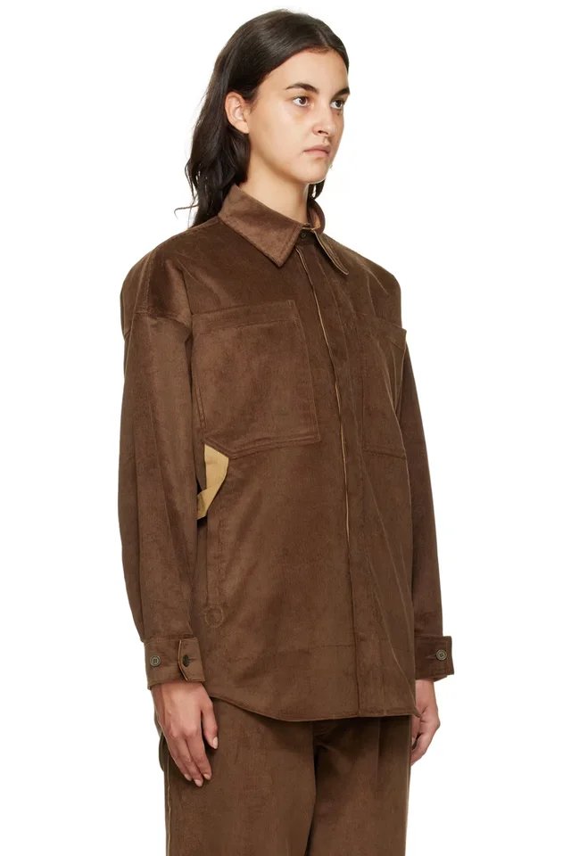 Bernhard Willhelm Brown Patch Pocket Shirt, photo 2 of 3 from SSENSE
