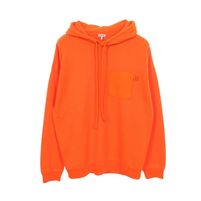 Loewe Hoodie Anagram Cotton Leather in Leather from The Reluxe