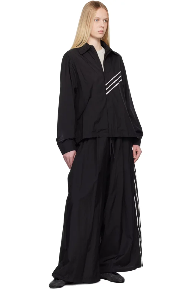Y-3 Black 3S Wide Track Pants, photo 4 of 4 from SSENSE