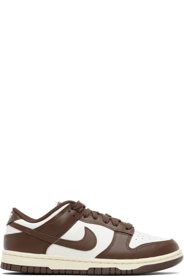 Off-White & Brown Dunk Low Sneakers