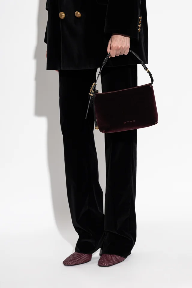 Etro Embossed Velvet Shoulder Bag, photo 3 of 5 from SENSER