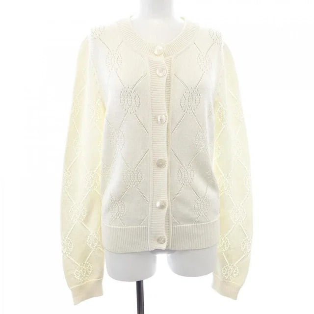 Hermès Lift Cardigan White 36 Translucency in White from The Reluxe
