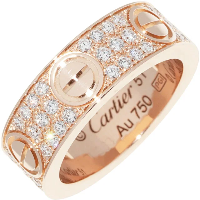 Cartier K18PG Love Ring B40876 Size 11 in Leather from LuxUness