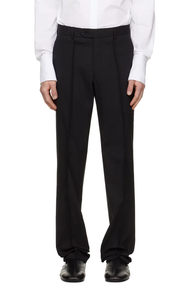HODAKOVA Black Horse Hair Trousers, image 1 of 1 from SSENSE