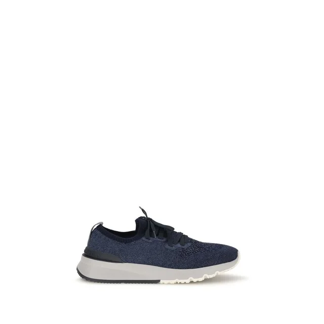 Brunello Cucinelli Blue Cotton Athletic Sneakers from HEWI