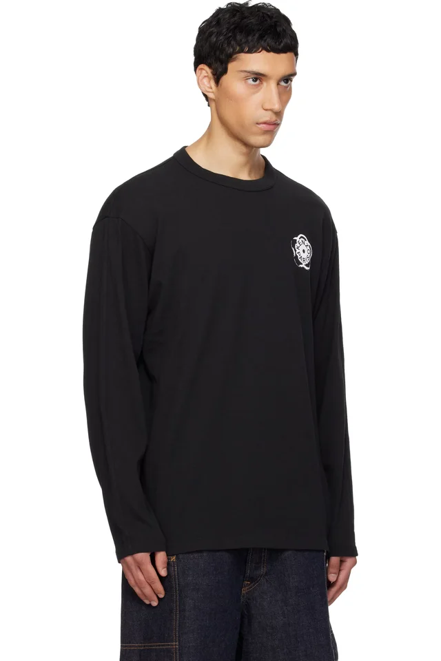 Black Kenzo Paris 'Boke Flower 2.0' Long Sleeve T-shirt, photo 2 of 4 from SSENSE
