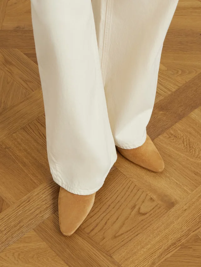JAMIE HALLER The Lennon suede ankle boots in Beige, photo 2 of 2 from NET-A-PORTER (Canada)