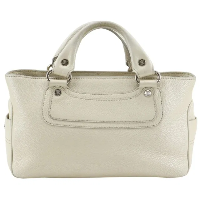 Celine Boogie Back Calfskin Beige Handbag in Beige Calfskin from The Reluxe