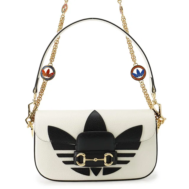 Gucci Adidas Collaboration Shoulder Bag Black/White722009 Leather in Black Leather from GALLERY RARE