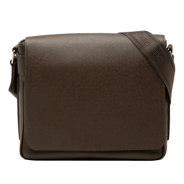 Brown Louis Vuitton Taiga Roman PM Crossbody Bag in Brown Canvas from Designer Revival