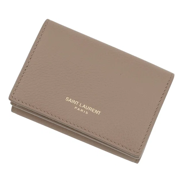 Saint Laurent Compact wallet Tri-fold wallet Brown678272 Leather in Leather from GALLERY RARE