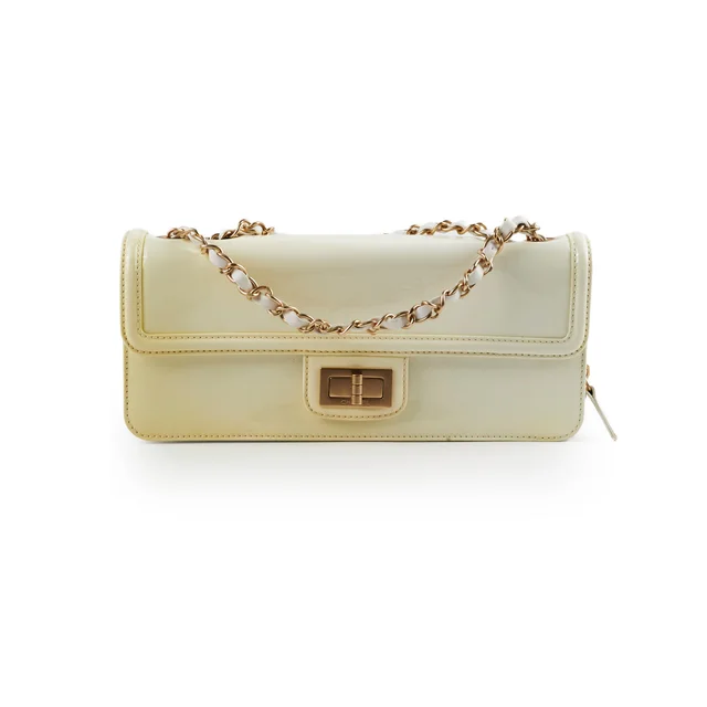 Chanel Rectangle Patent Shoulder Bag in Patent leather from The Purse Affair