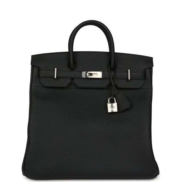 Hermès HAC Birkin 40 Black Togo Palladium Hardware in Black Togo leather from Madison Avenue Couture