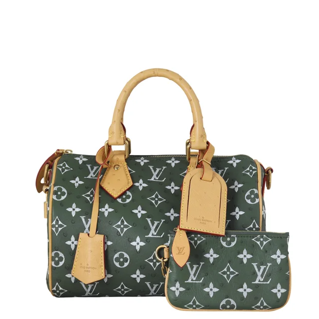 Louis Vuitton Speedy P9 25 Bandouliere Monogram Ostrich in Ostrich from Luxe.It.Fwd