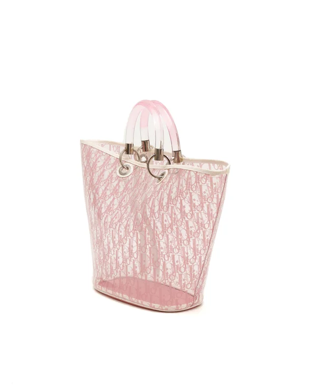 Dior 2004 John Galliano PVC Diorissimo Tote Bag in Leather from A Retro Tale, photo 3 of 9
