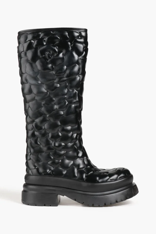 Valentino Garavani Atelier 03 Rose Edition PVC Platform Knee Boots from THE OUTNET, photo 1 of 1