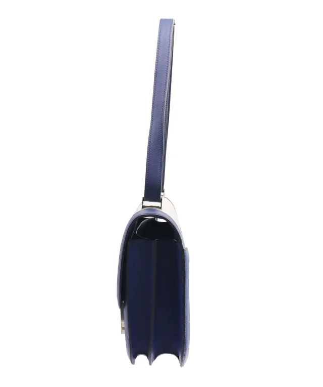 Hermès Constance 24 swift/Toile Black/Blue Saphir SHW in Black Swift leather from Luxury Promise, photo 3 of 11