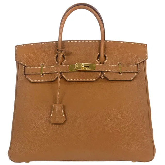 Louis Vuitton Hermes Gold Togo HAC Haut a Courroies 32 Handbag in Gold Togo leather from AMORE Vintage Tokyo