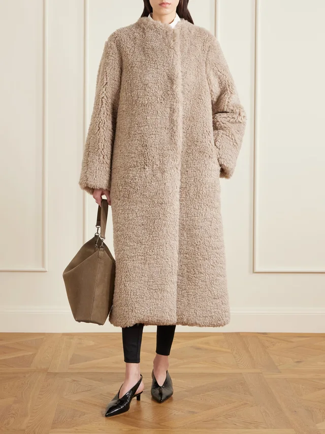 MARIA MCMANUS Fleece coat in Beige, photo 2 of 2 from NET-A-PORTER (Canada)