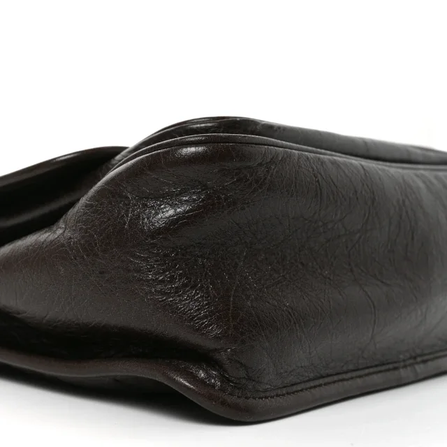 Saint Laurent Crinkled Calfskin Matelasse Monogram Medium Niki Chain Satchel Moka in Calfskin from FASHIONPHILE, photo 9 of 10