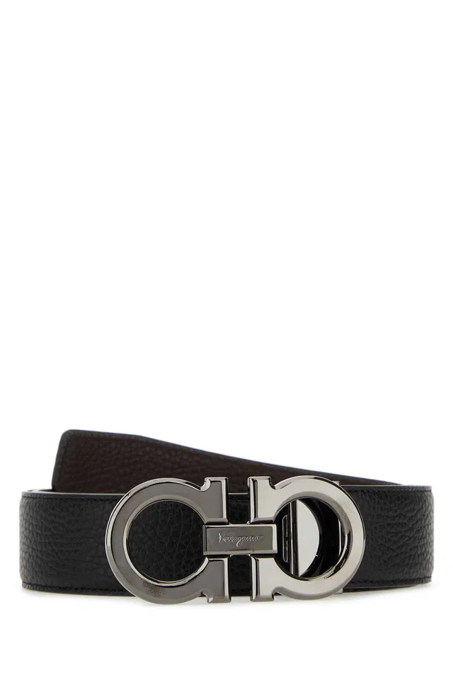 Ferragamo Nerhic Belt — Black in Black Denim from HEWI