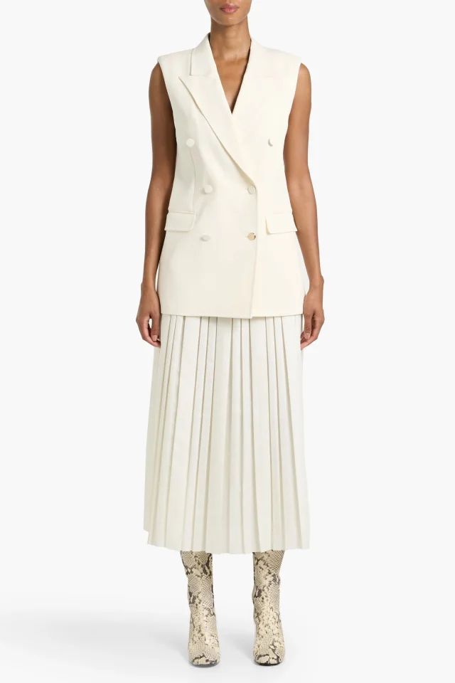 Gabriela Hearst Mayte Double-Breasted Silk and Wool-Blend Vest, photo 6 of 8 from THE OUTNET