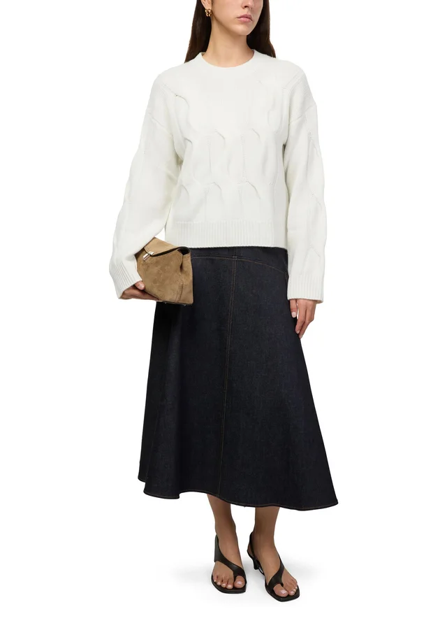 LISA YANG Sammie cashmere sweater in White 100% cashmere knit, photo 6 of 7 from 24S (US)