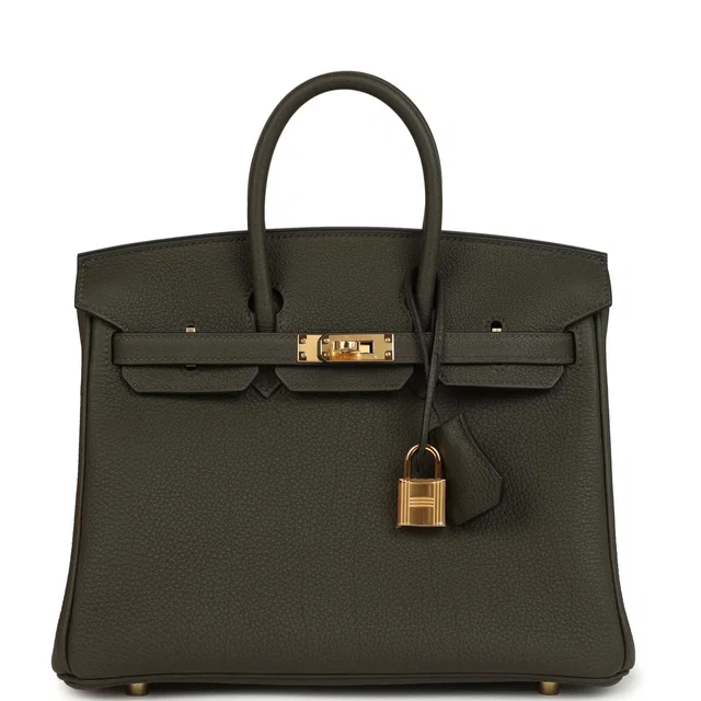 Hermès Birkin 25 Vert de Gris Togo Gold Hardware in Green Togo leather from Madison Avenue Couture