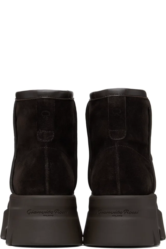 Gianvito Rossi Brown Stormy Boots, photo 2 of 2 from SSENSE