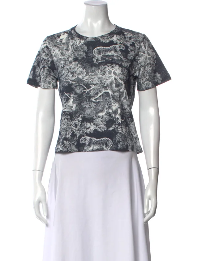 Dior Graphic Print Crew Neck T-Shirt from The RealReal