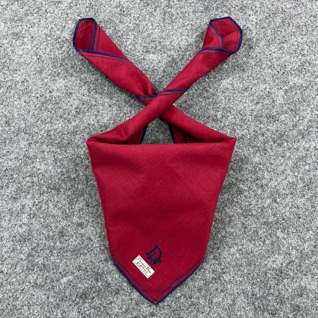 Dior Women's Scarf - Red/Burgundy in red Silk from Depop, photo 1 of 1