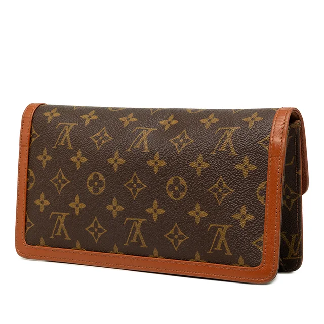 Brown Louis Vuitton Monogram Pochette Dame PM Clutch Bag in Brown Coated canvas from Designer Revival, photo 2 of 2