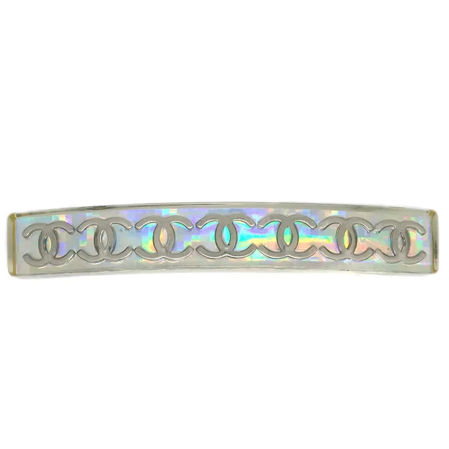 Chanel Hair Clip Hairpin Barrette Clear 97P/62 in Resin from AMORE Vintage Tokyo