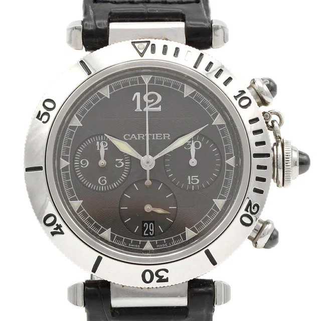 Cartier Pasha 950 Chronograph Stainless Steel Platinum from LuxUness