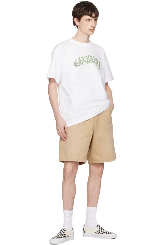 Carhartt Work In Progress Beige Double Knee Shorts, photo 4 of 4 from SSENSE