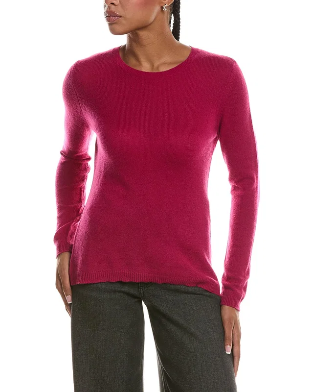Forte Cashmere Basic Crewneck 100% Cashmere Sweater, image 1 of 1 from Gilt
