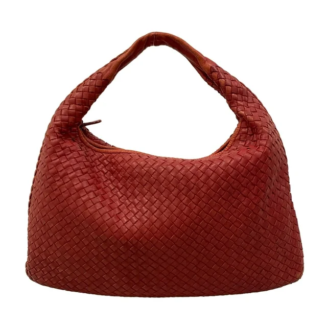 Bottega Veneta Handbag Intrecciato Red Leather in Red Woven leather from The Reluxe