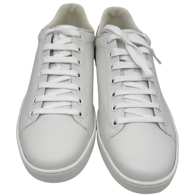Gucci Interlocking G Perforated Calfskin Leather Sneakers Grey 718758 Size 38.5 in Grey Calfskin from Dallas Designer Handbags