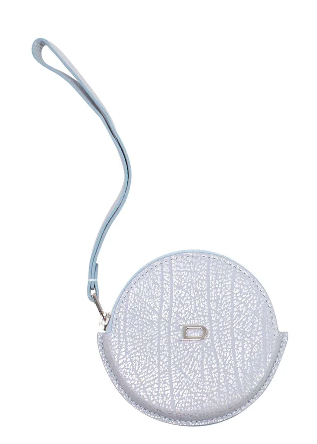Delvaux Metallic Blue Coin Purse in Blue Leather from HEWI