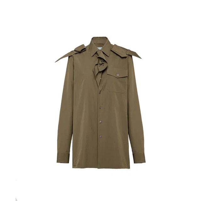 Prada Bicolor Cotton Dress Shirt from HEWI