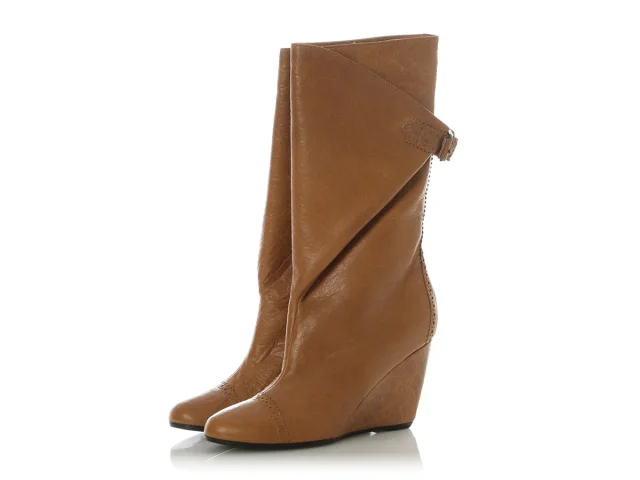Balenciaga Cumin Brogues Wedge Boots in Leather from Ann's Fabulous Finds, photo 3 of 6