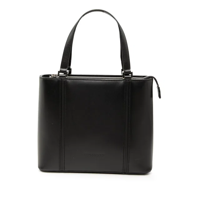 Black Burberry Leather Handbag in Black Leather from Designer Revival