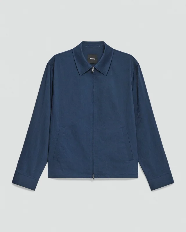 Theory City Zip Jacket in Textured Nylon, photo 2 of 6 from Theory