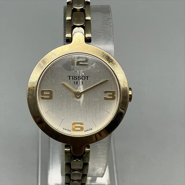 Tissot Womens Watch 28mm Silver Dial Gold Tone Stainless Swiss New Battery 7.25" in silver|gold|gray from Poshmark