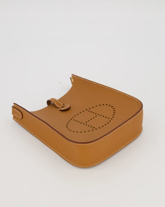 Hermès Gold Mini Evelyne Sellier Bag in Gold Epsom leather from Sellier, photo 16 of 18