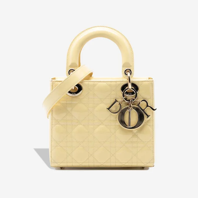 Dior Lady Small Patent Light Yellow in Yellow Patent leather from SACLÀB, photo 2 of 2