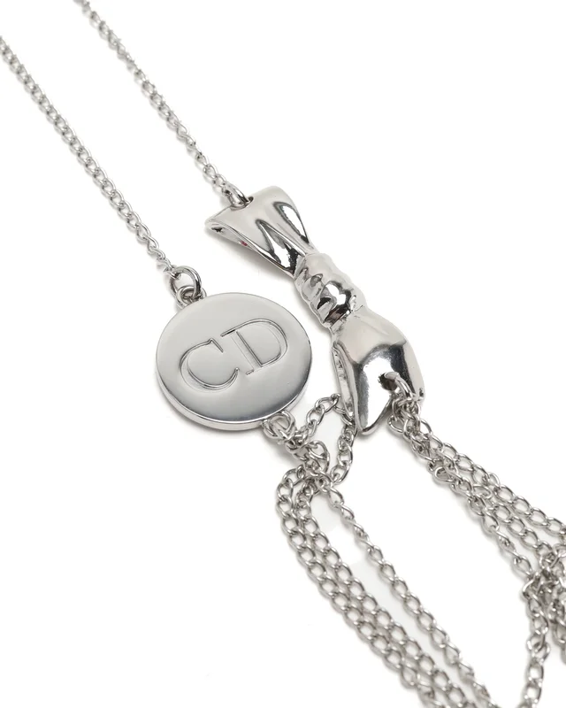 Dior CD Logo Long Necklace in Silk from A Retro Tale, photo 3 of 3