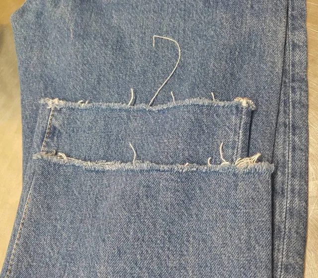 Acne Studios 1996 Dark Blue Trash Jeans Blue Size: 28 in Blue Denim from Oxfam Online Shop, photo 2 of 2